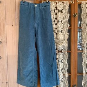 Jesse Kamm Blue Corduroy Sailor Pants Size 8